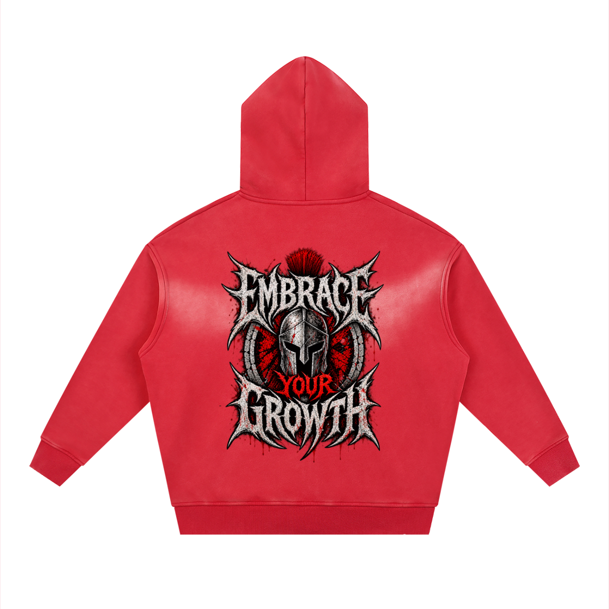 Rebuilt | Red E.Y.G |Sunfade Two-way Zipper Boxy Fleece Hoodie
