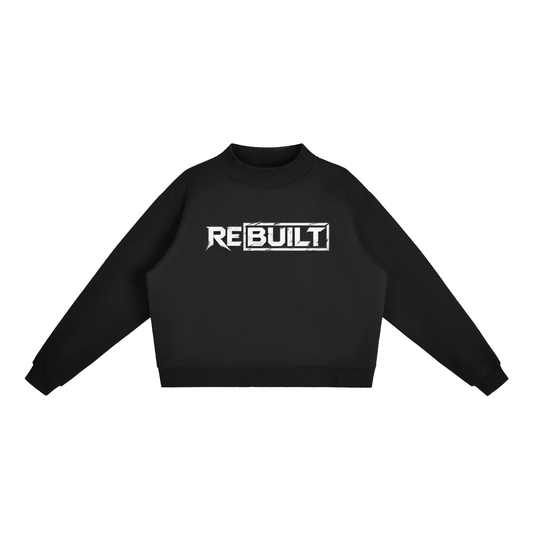 Rebuilt | Womens | Essential Fleece Mock-Neck Crew Sweatshirt