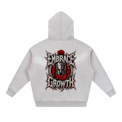 Rebuilt | Red E.Y.G |Sunfade Two-way Zipper Boxy Fleece Hoodie