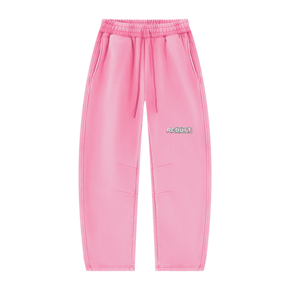 Rebuilt | Unisex Vintage Wash Barrel Leg Fleece Sweatpants