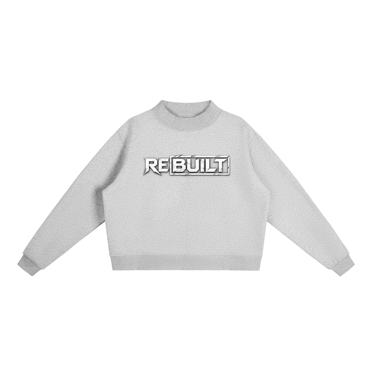 Rebuilt | Womens | Essential Fleece Mock-Neck Crew Sweatshirt