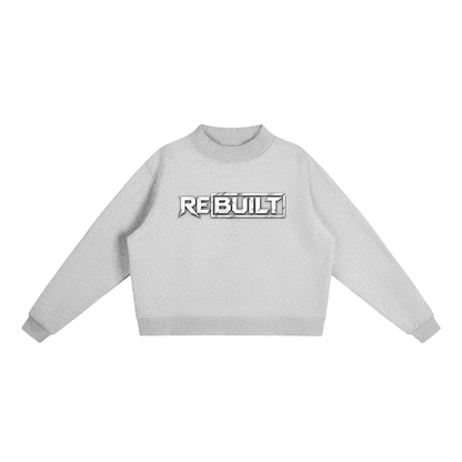 Rebuilt | Womens | Essential Fleece Mock-Neck Crew Sweatshirt