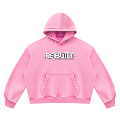 Rebuilt | Unisex Vintage Wash Boxy Fleece Hoodie