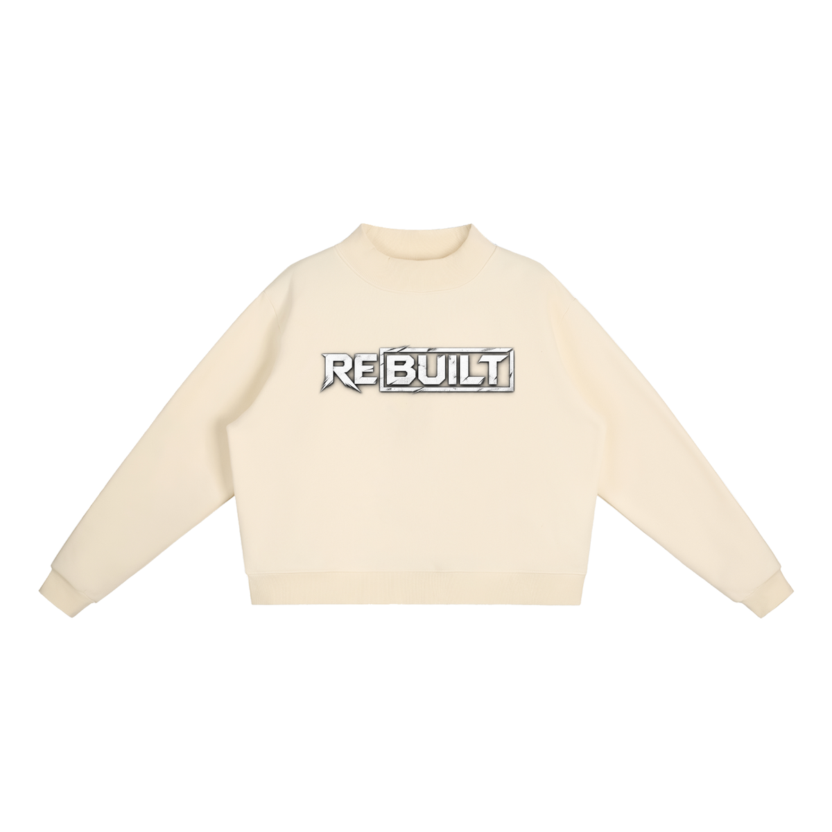 Rebuilt | Womens | Essential Fleece Mock-Neck Crew Sweatshirt