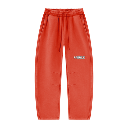 Rebuilt | Unisex Vintage Wash Barrel Leg Fleece Sweatpants