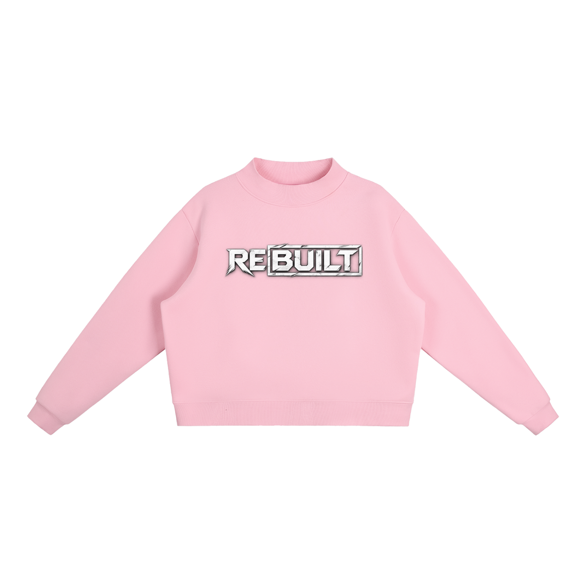 Rebuilt | Womens | Essential Fleece Mock-Neck Crew Sweatshirt