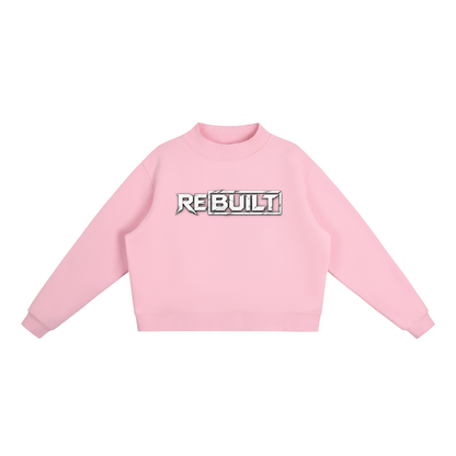 Rebuilt | Womens | Essential Fleece Mock-Neck Crew Sweatshirt