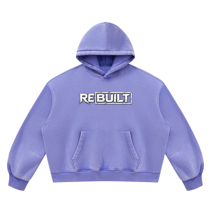 Rebuilt | Unisex Vintage Wash Boxy Fleece Hoodie