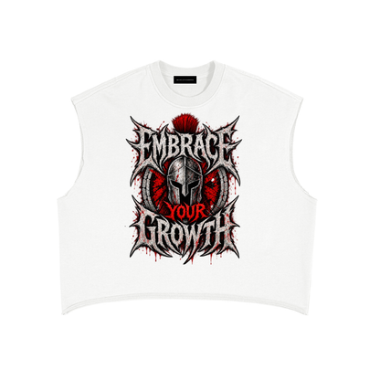 E.Y.G | Red | French Terry Boxy Tank Top