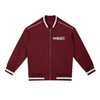 Rebuilt | Contrast Piping Zip Bomber Jacket