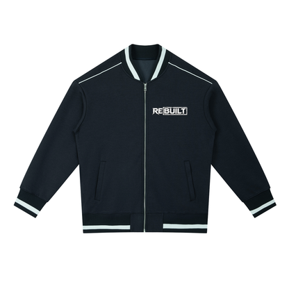 Rebuilt | Contrast Piping Zip Bomber Jacket