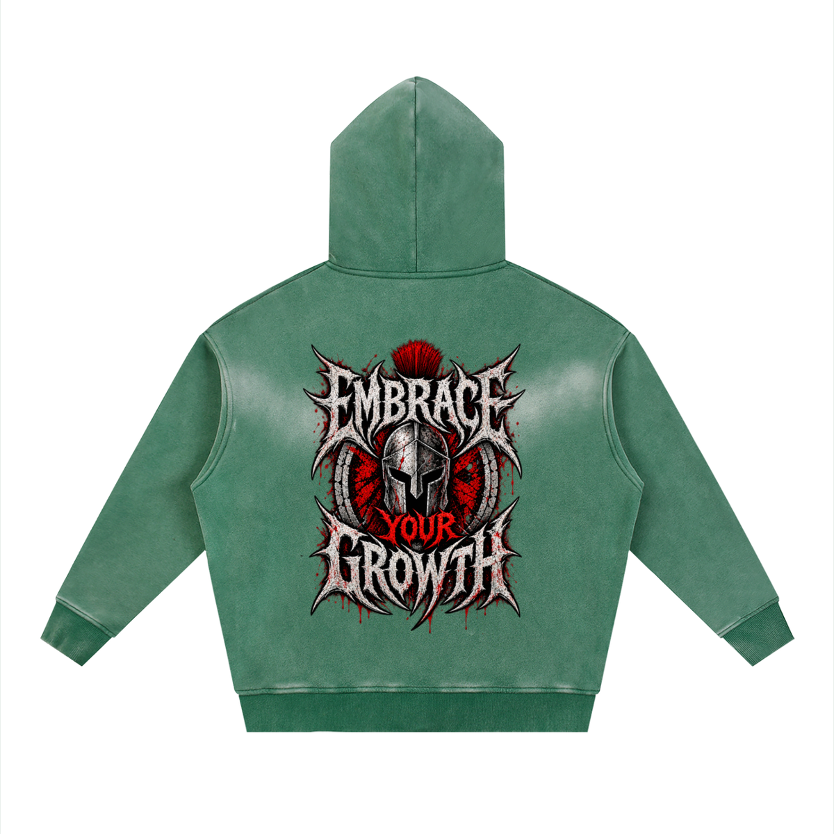 Rebuilt | Red E.Y.G |Sunfade Two-way Zipper Boxy Fleece Hoodie