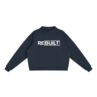 Rebuilt | Womens | Essential Fleece Mock-Neck Crew Sweatshirt