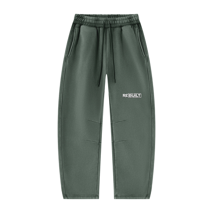 Rebuilt | Unisex Vintage Wash Barrel Leg Fleece Sweatpants