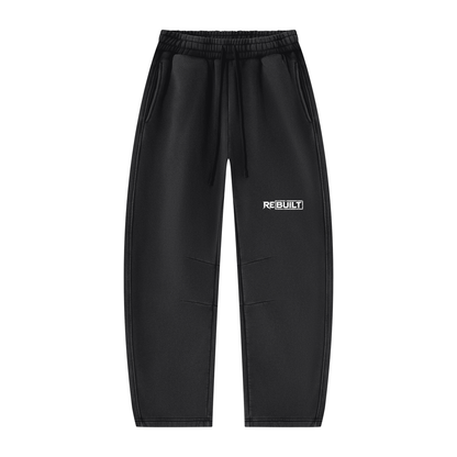 Rebuilt | Unisex Vintage Wash Barrel Leg Fleece Sweatpants