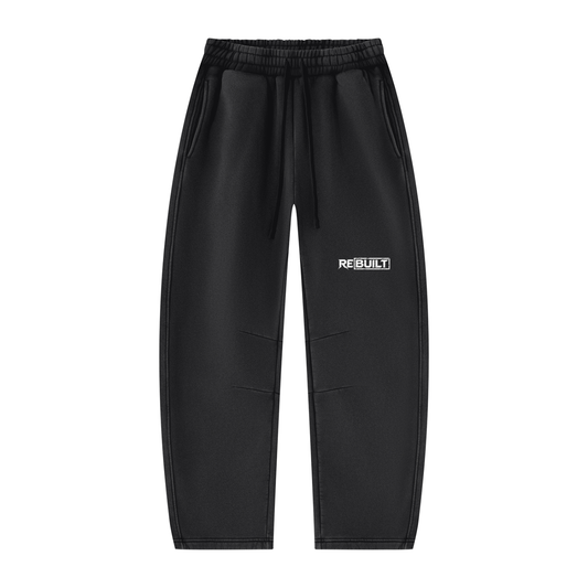 Rebuilt | Unisex Vintage Wash Barrel Leg Fleece Sweatpants