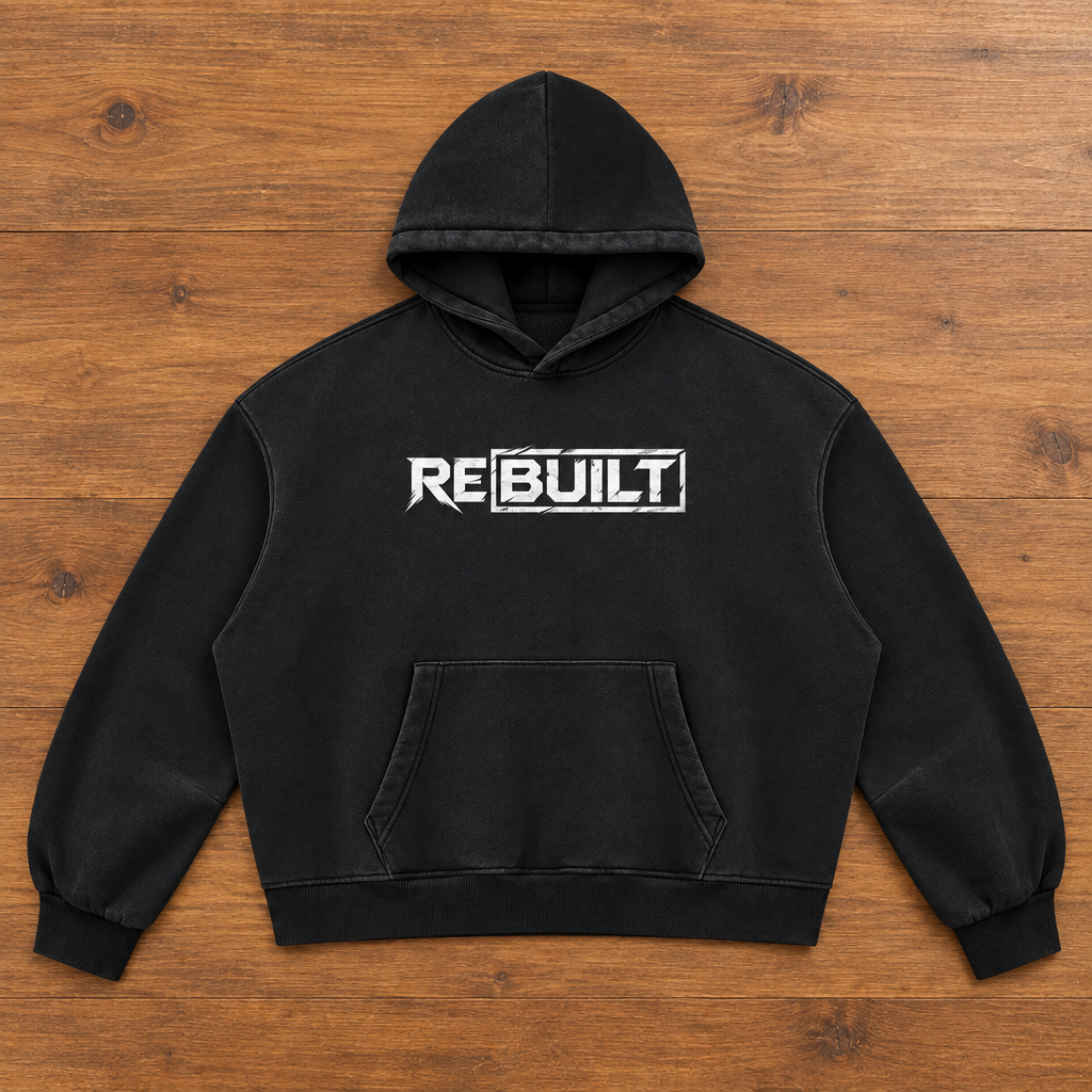 Rebuilt | Unisex Vintage Wash Boxy Fleece Hoodie