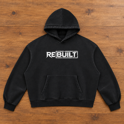 Rebuilt | Unisex Vintage Wash Boxy Fleece Hoodie