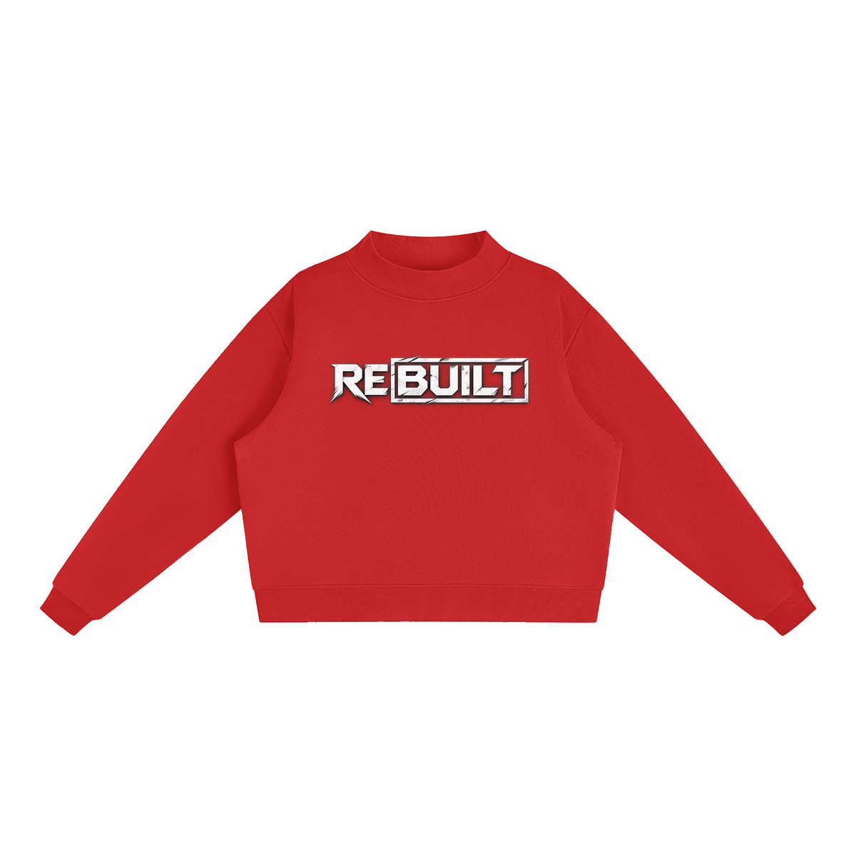 Rebuilt | Womens | Essential Fleece Mock-Neck Crew Sweatshirt