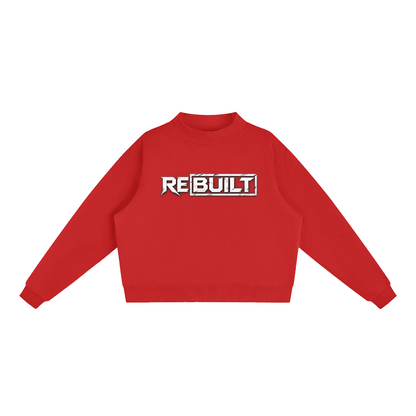 Rebuilt | Womens | Essential Fleece Mock-Neck Crew Sweatshirt