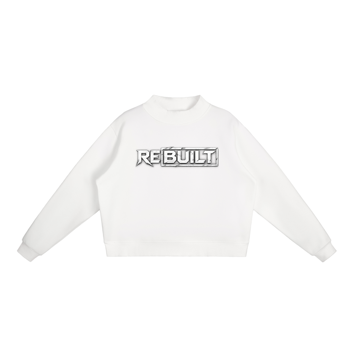 Rebuilt | Womens | Essential Fleece Mock-Neck Crew Sweatshirt