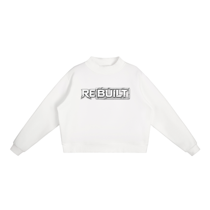 Rebuilt | Womens | Essential Fleece Mock-Neck Crew Sweatshirt