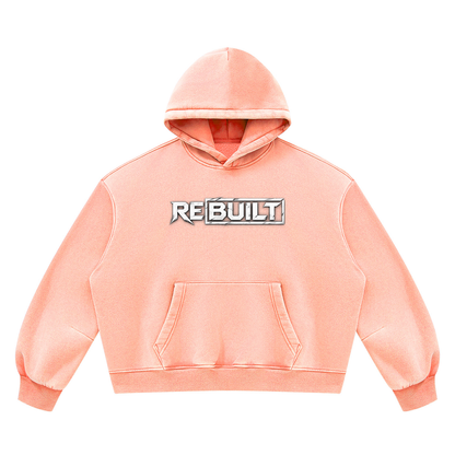 Rebuilt | Unisex Vintage Wash Boxy Fleece Hoodie