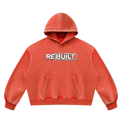 Rebuilt | Unisex Vintage Wash Boxy Fleece Hoodie