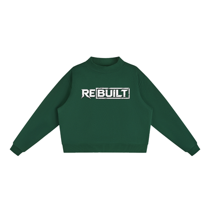 Rebuilt | Womens | Essential Fleece Mock-Neck Crew Sweatshirt