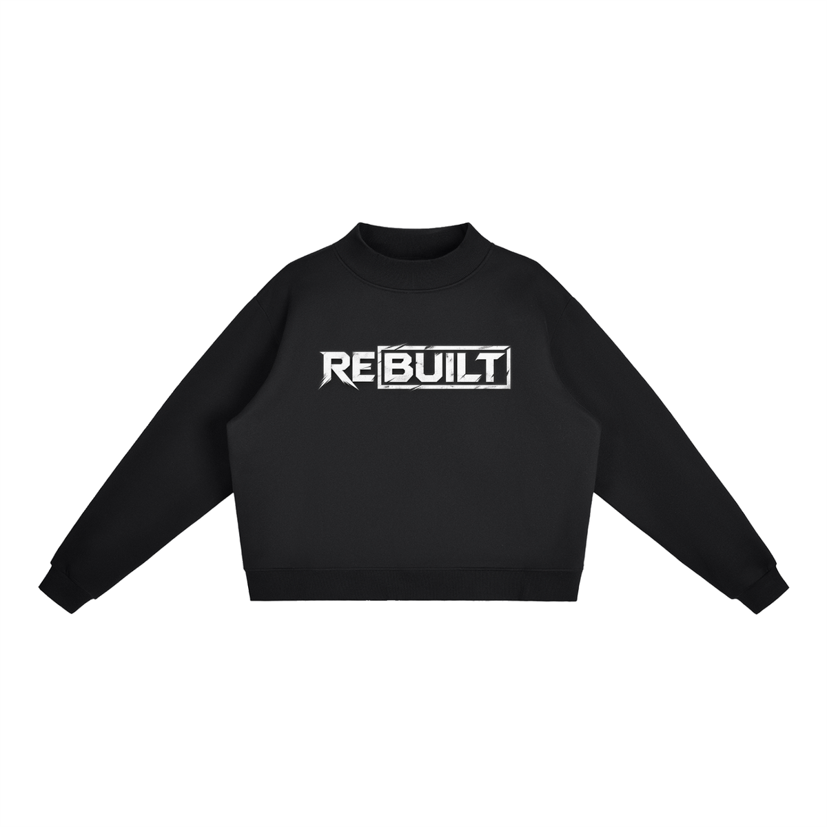 Rebuilt | Womens | Essential Fleece Mock-Neck Crew Sweatshirt
