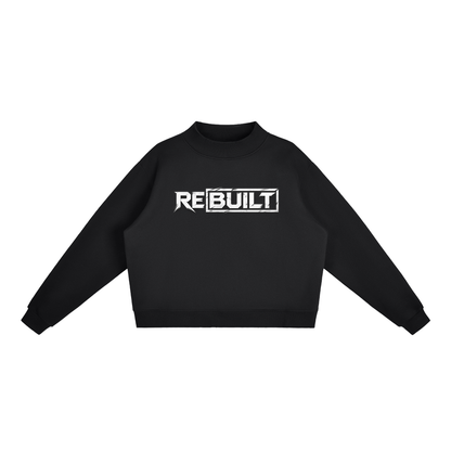 Rebuilt | Womens | Essential Fleece Mock-Neck Crew Sweatshirt