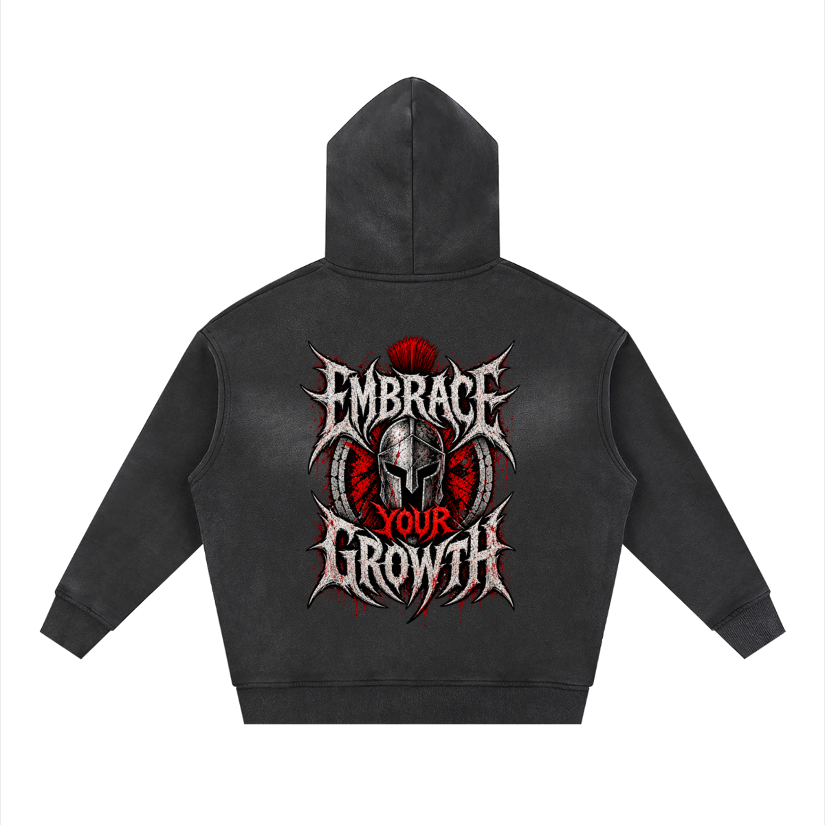 Rebuilt | Red E.Y.G |Sunfade Two-way Zipper Boxy Fleece Hoodie
