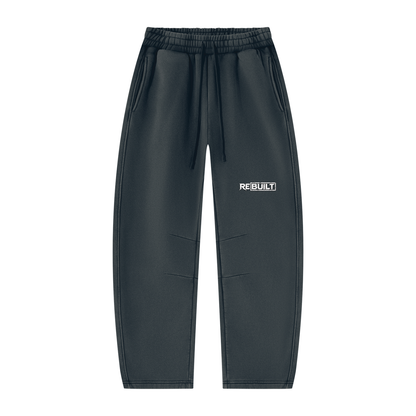 Rebuilt | Unisex Vintage Wash Barrel Leg Fleece Sweatpants