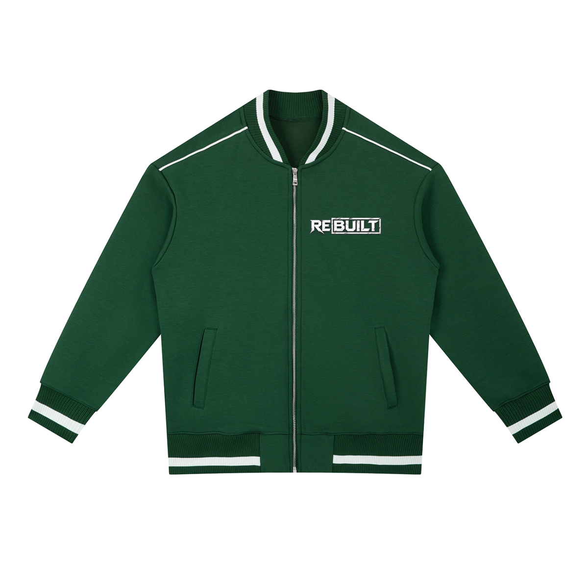 Rebuilt | Contrast Piping Zip Bomber Jacket