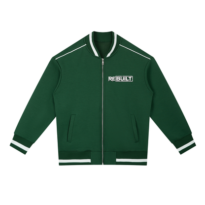 Rebuilt | Contrast Piping Zip Bomber Jacket