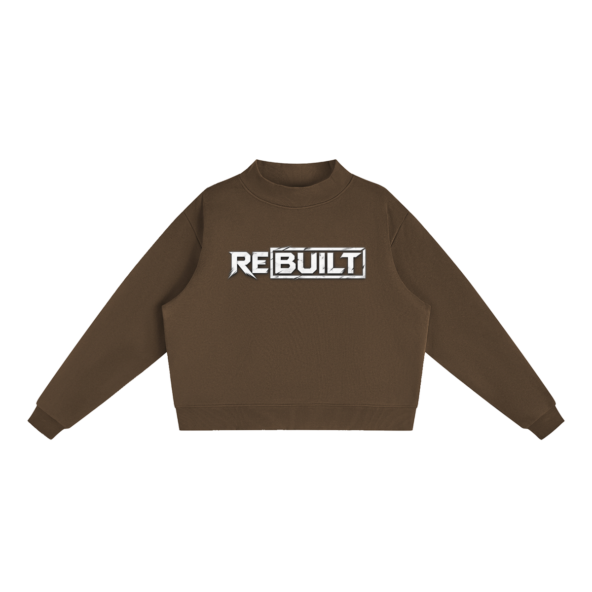 Rebuilt | Womens | Essential Fleece Mock-Neck Crew Sweatshirt