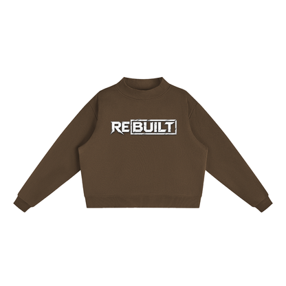 Rebuilt | Womens | Essential Fleece Mock-Neck Crew Sweatshirt